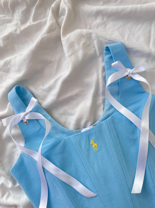 Turquoise blue Ralph Lauren corset - Size S - uk 8