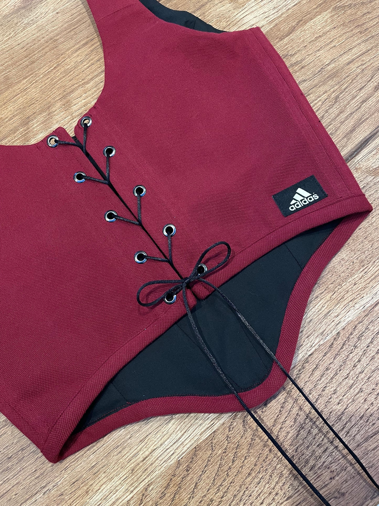 Burgundy Adidas corset - Size M - uk 10