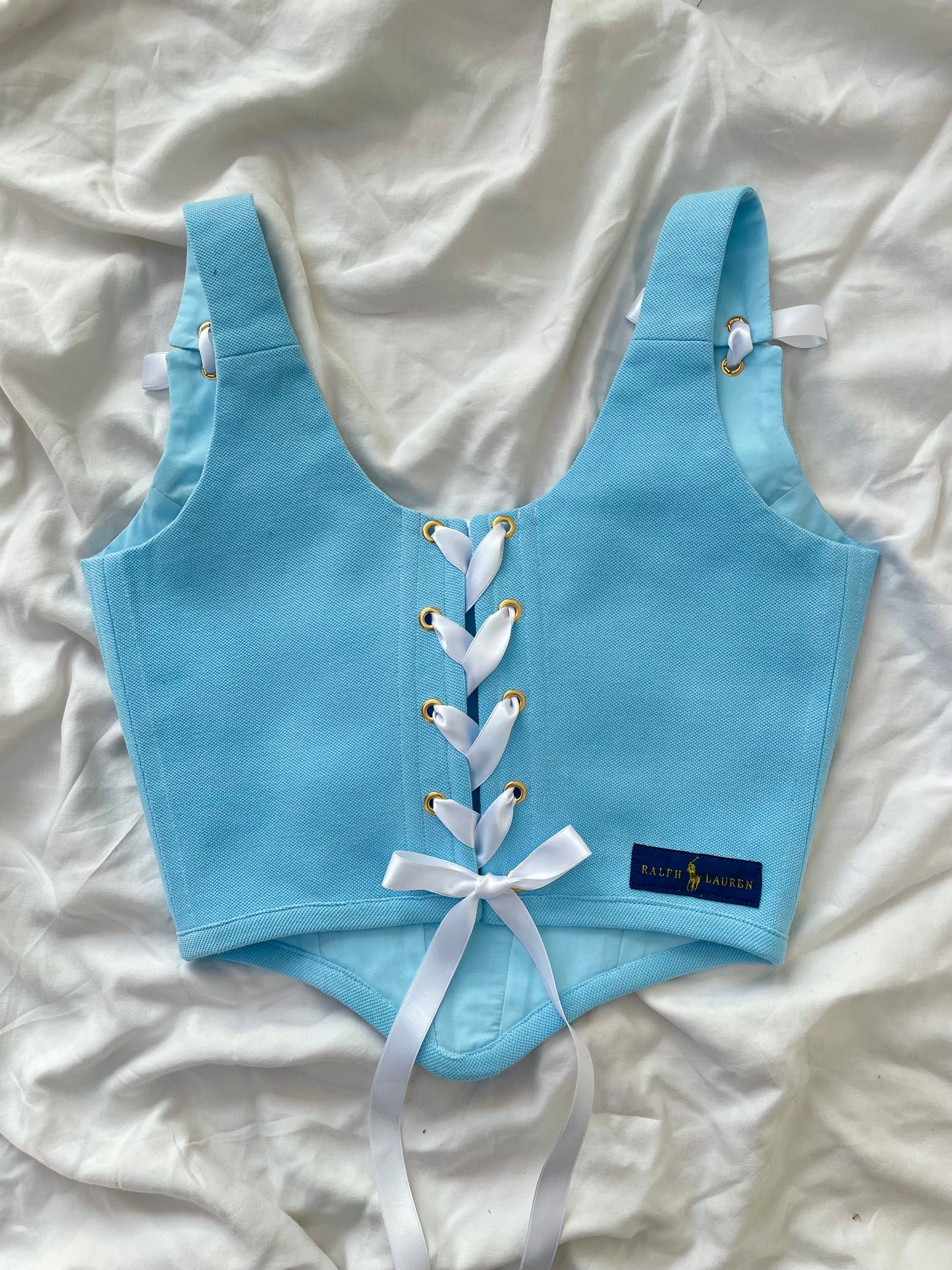 Turquoise blue Ralph Lauren corset - Size S - uk 8