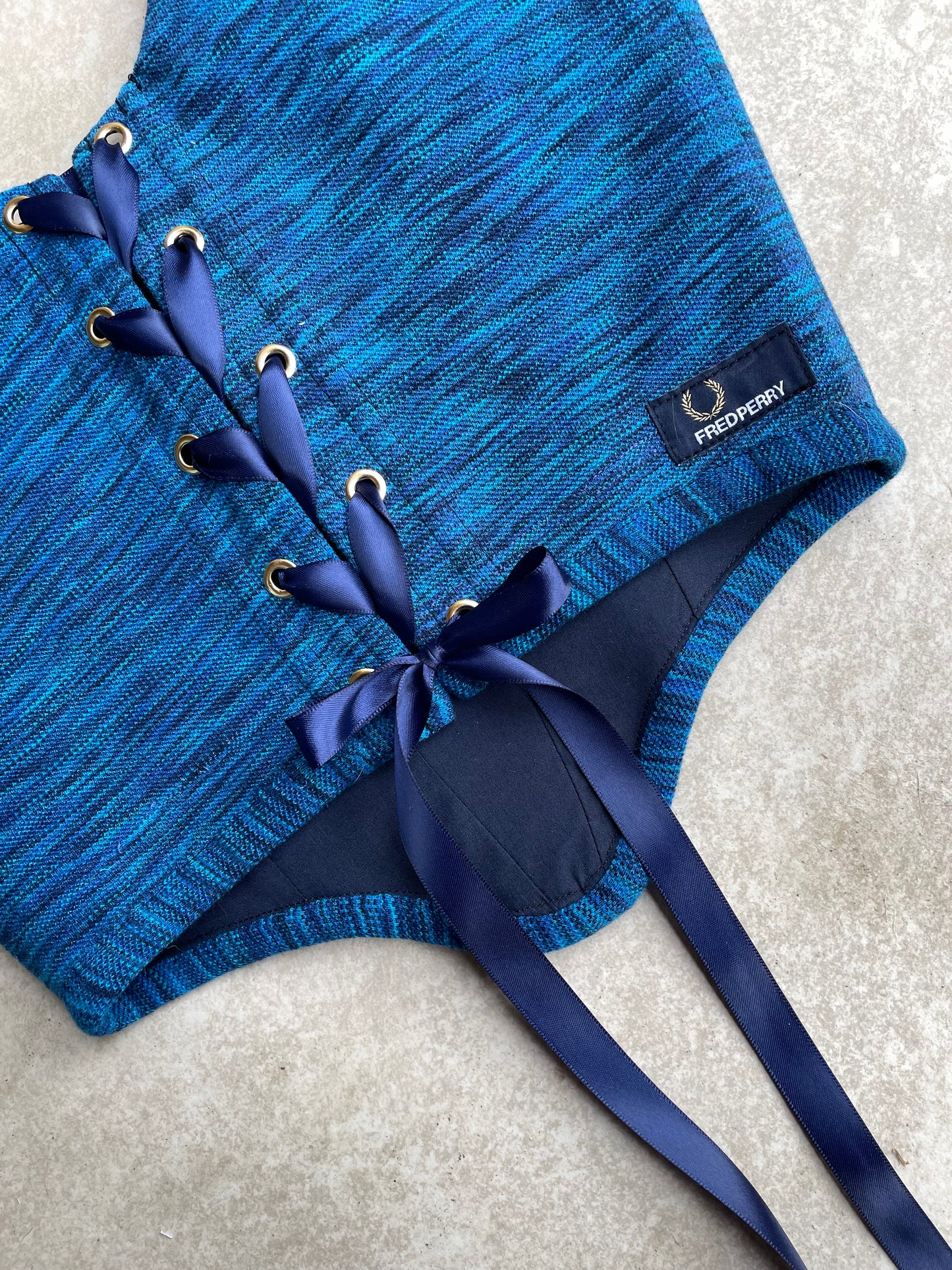 Blue marl Fred Perry corset - Size XS - uk 6
