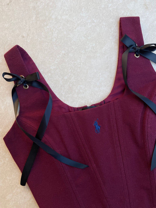 Burgundy Ralph Lauren corset - Size XS - uk 6