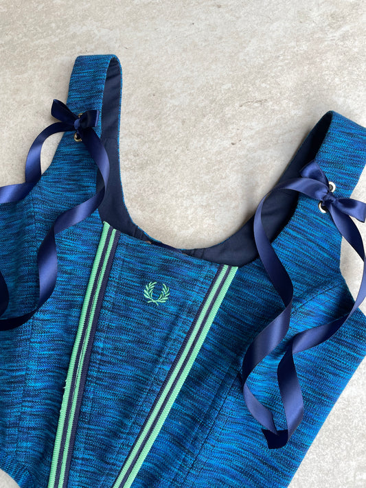Blue marl Fred Perry corset - Size XS - uk 6