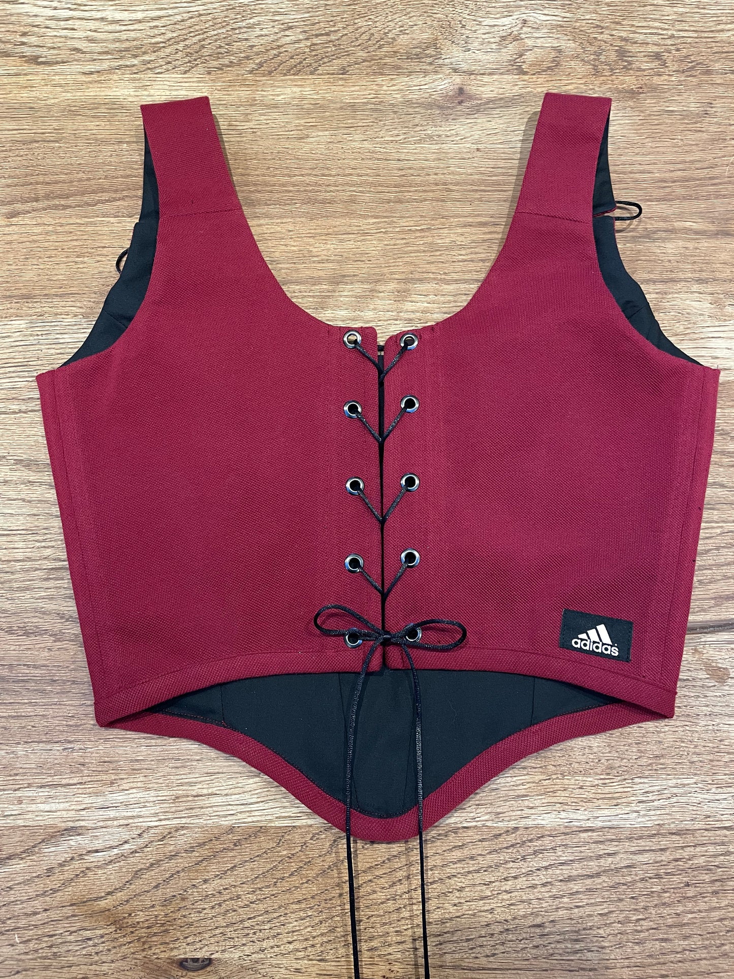 Burgundy Adidas corset - Size M - uk 10