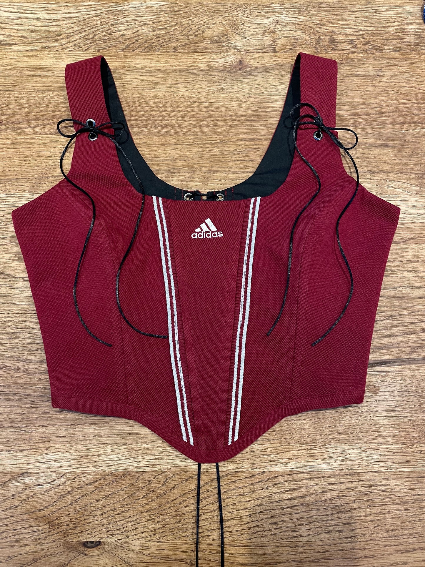 Burgundy Adidas corset - Size M - uk 10