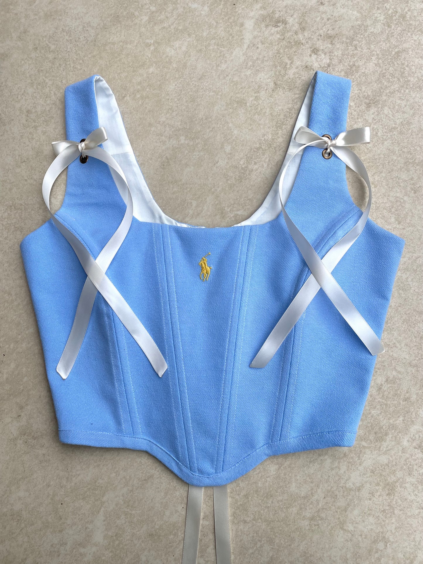 Mid blue Ralph Lauren corset - Size S - uk 8