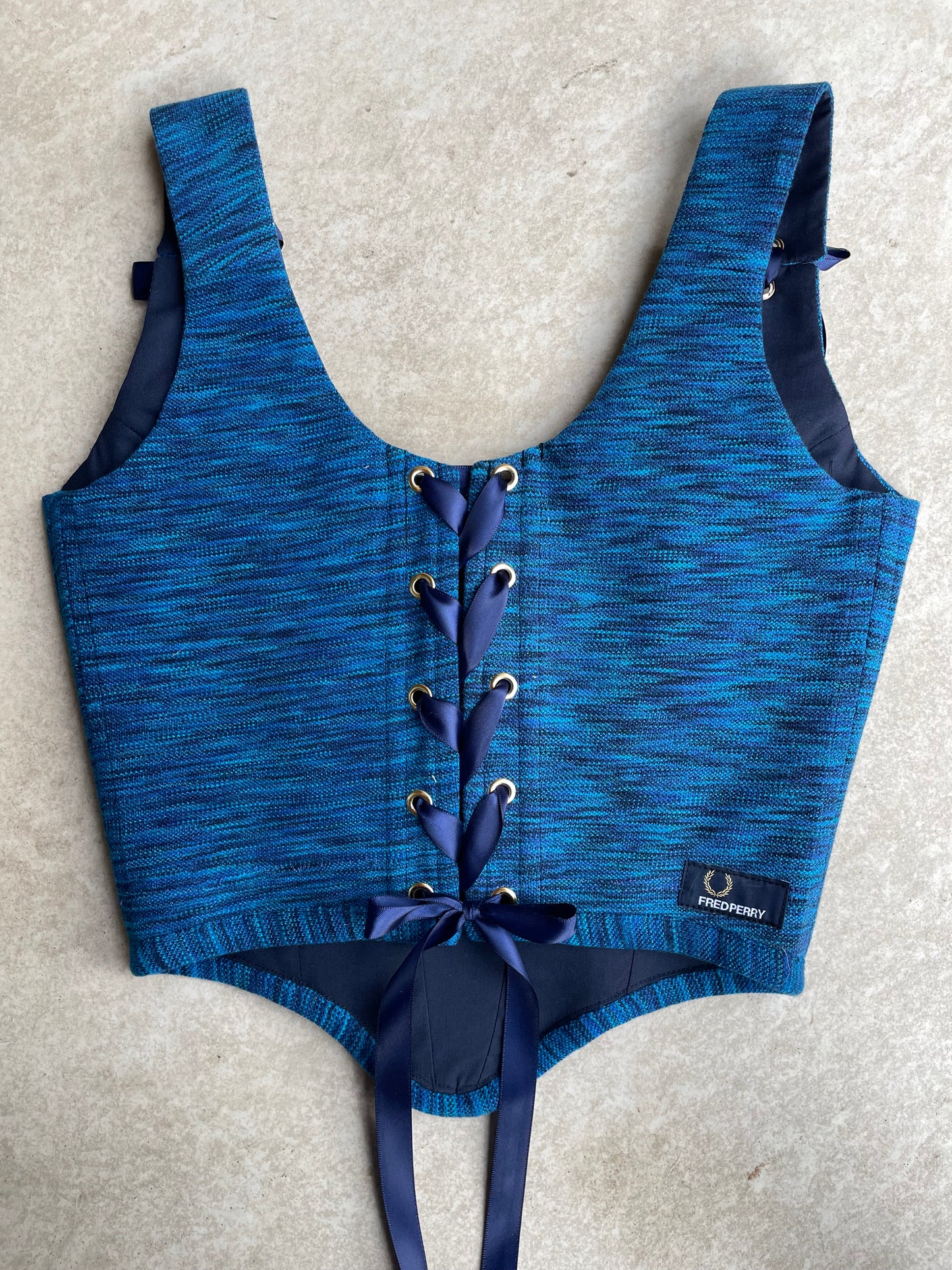 Blue marl Fred Perry corset - Size XS - uk 6