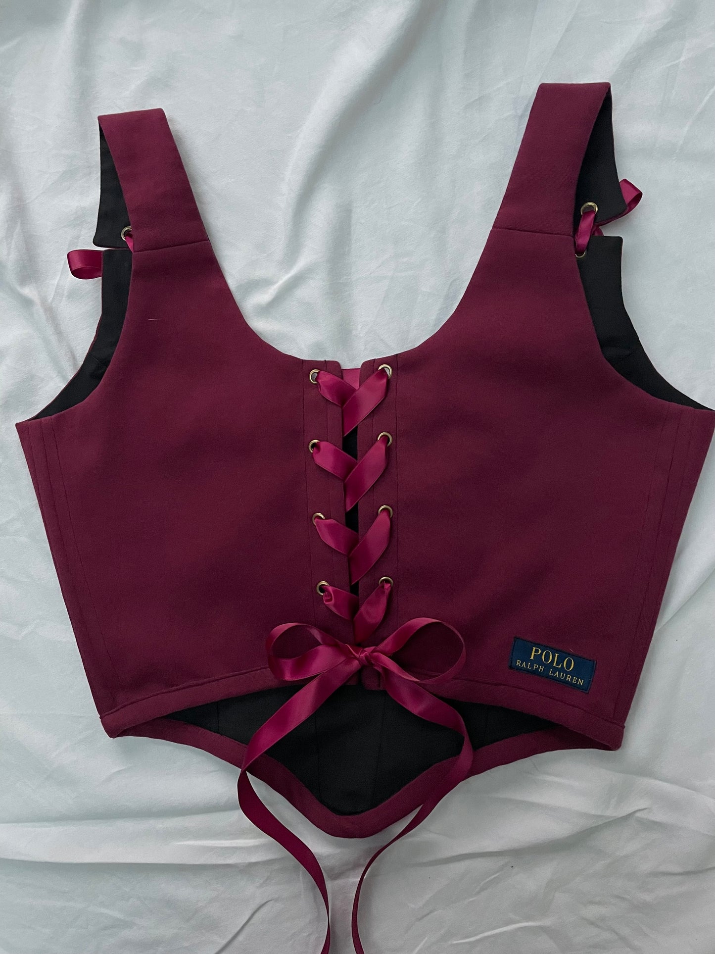 Burgundy Ralph Lauren corset - Size L - uk 12