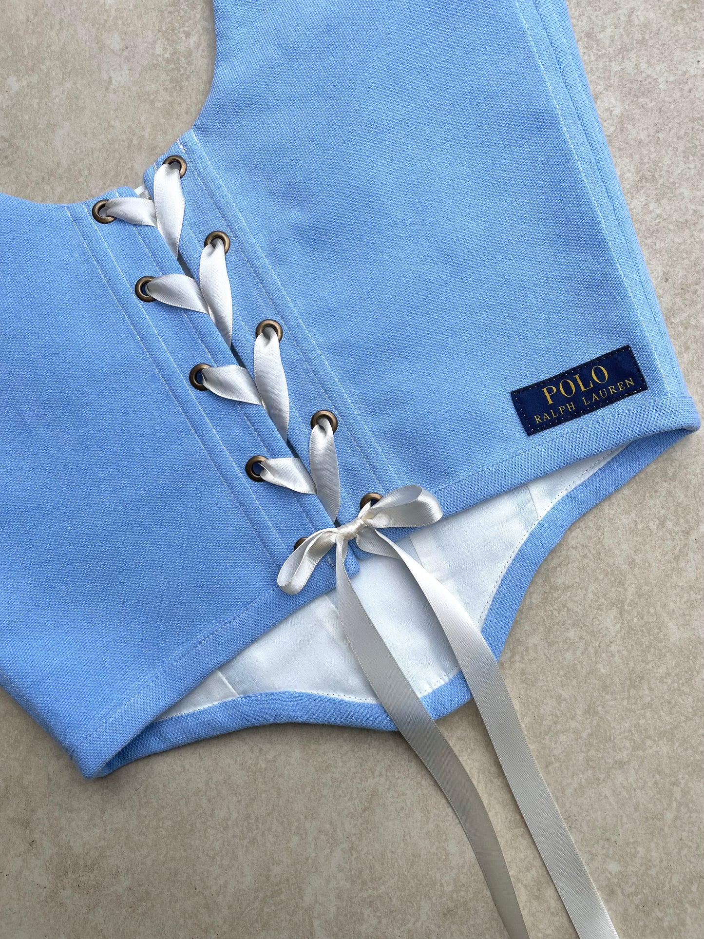 Mid blue Ralph Lauren corset - Size S - uk 8