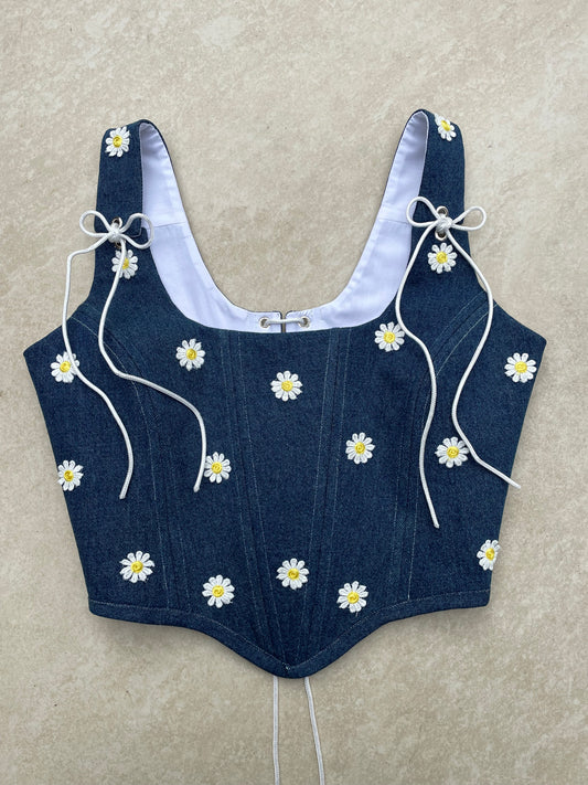 Denim Daisy corset - Sizes XS/S/M/L