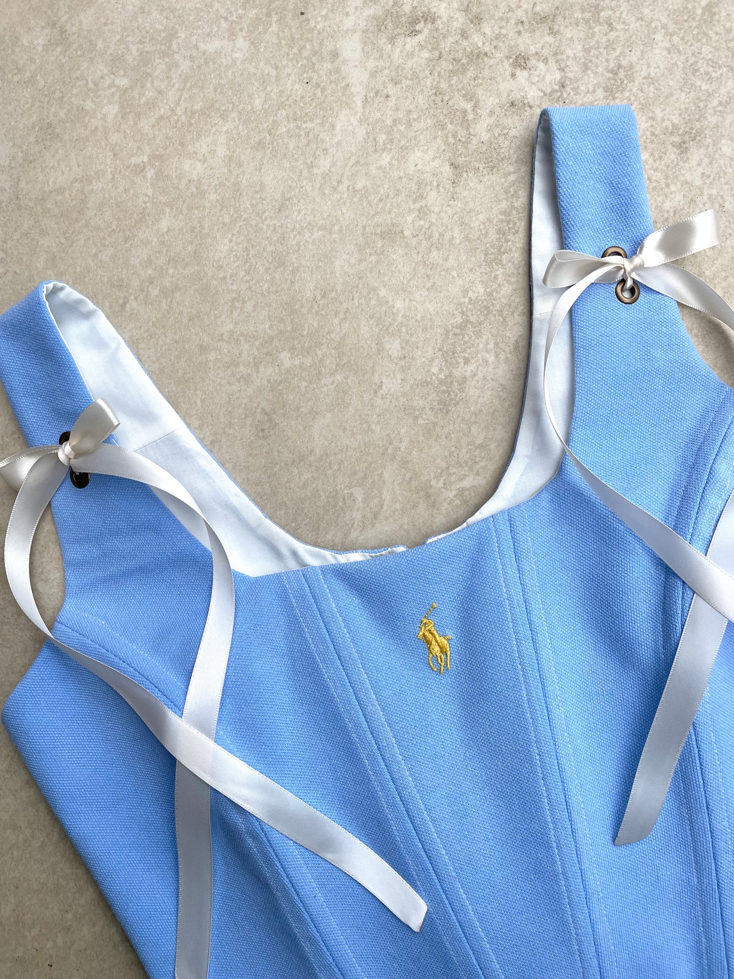 Mid blue Ralph Lauren corset - Size S - uk 8