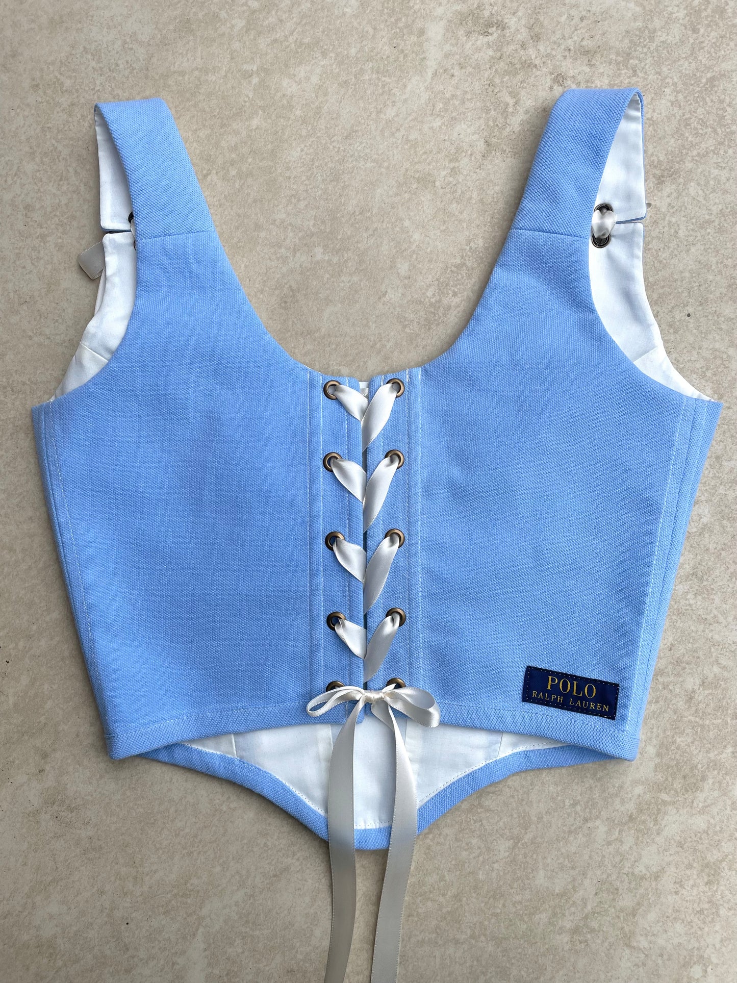 Mid blue Ralph Lauren corset - Size S - uk 8