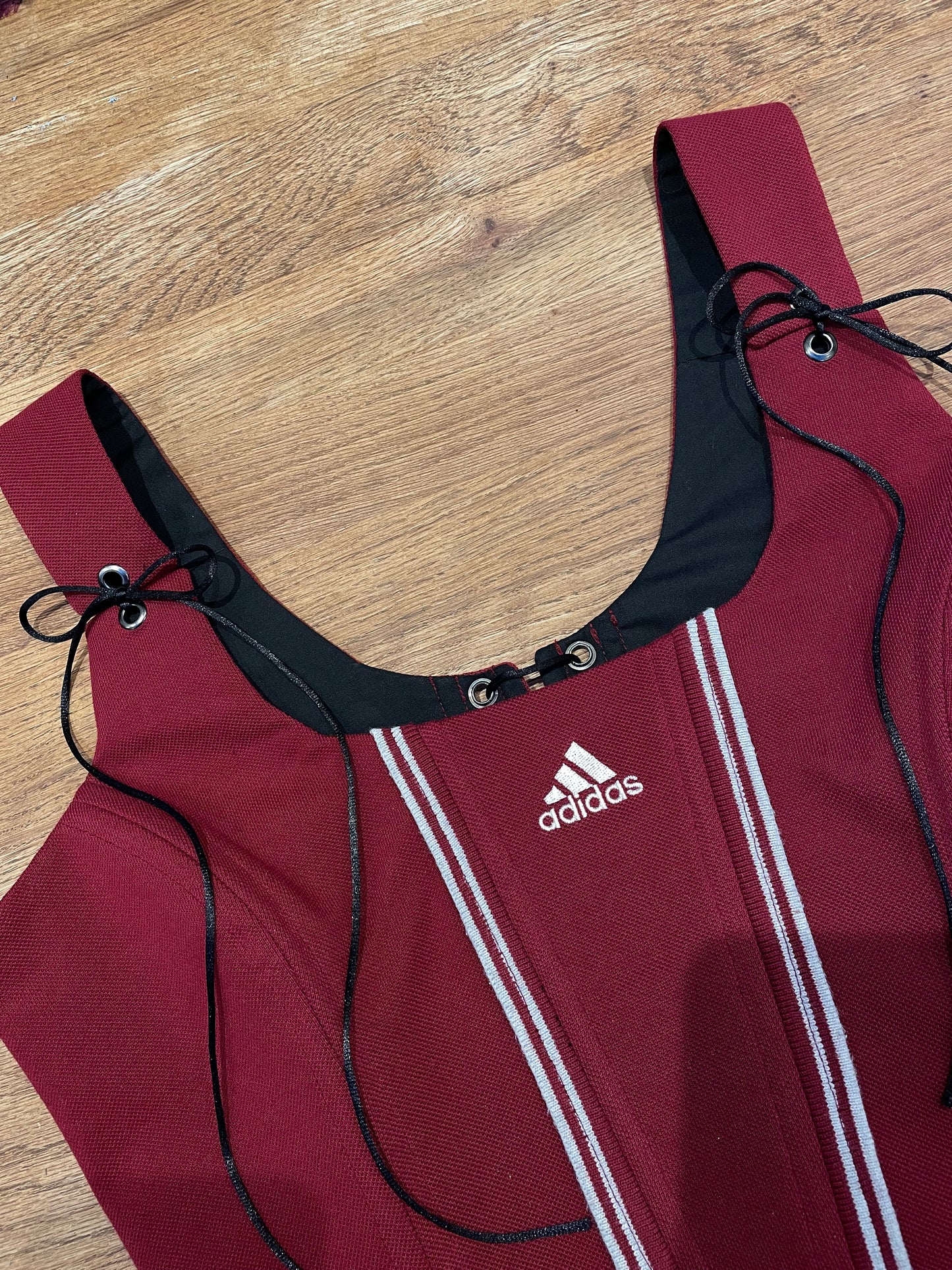 Burgundy Adidas corset - Size M - uk 10