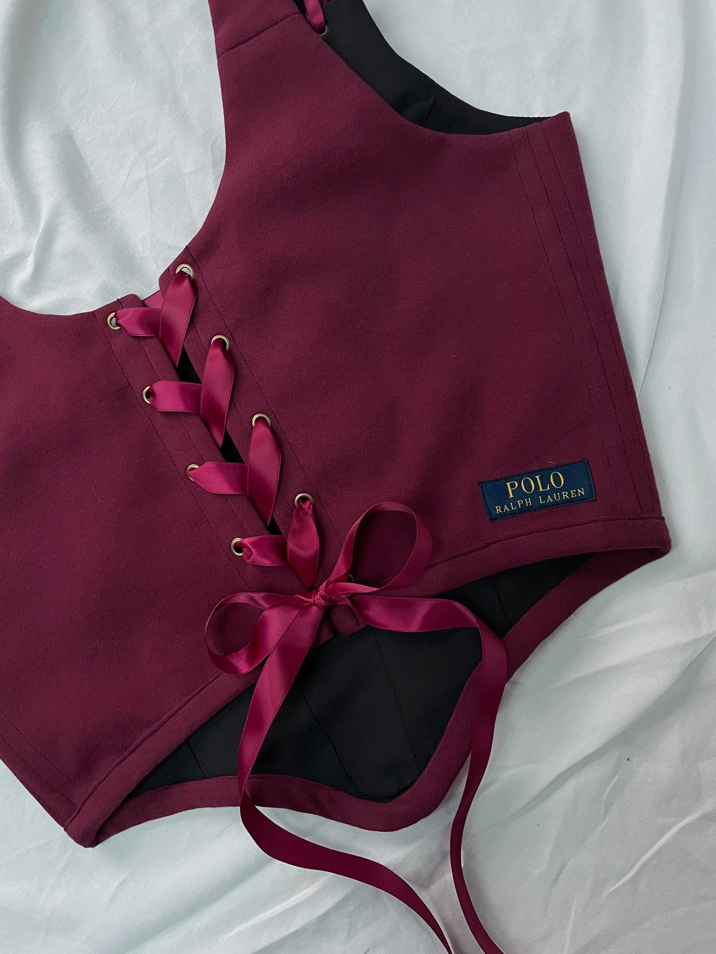 Burgundy Ralph Lauren corset - Size L - uk 12