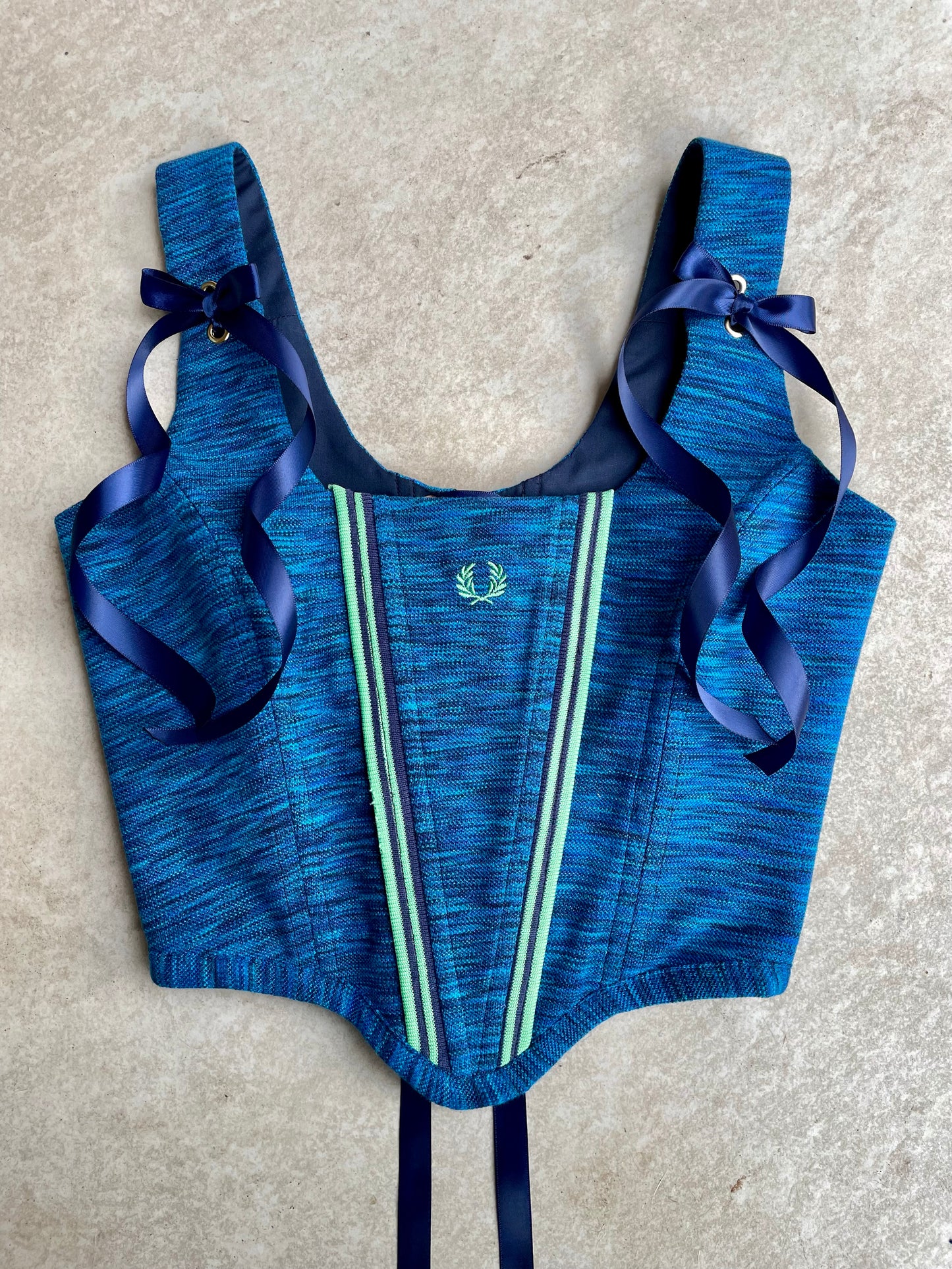 Blue marl Fred Perry corset - Size XS - uk 6
