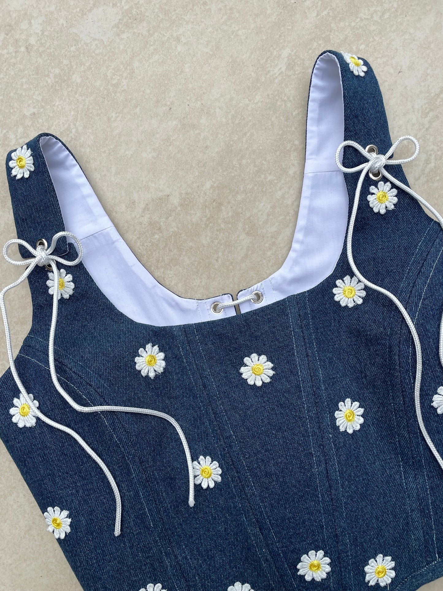 Denim Daisy corset - Sizes XS/S/M/L