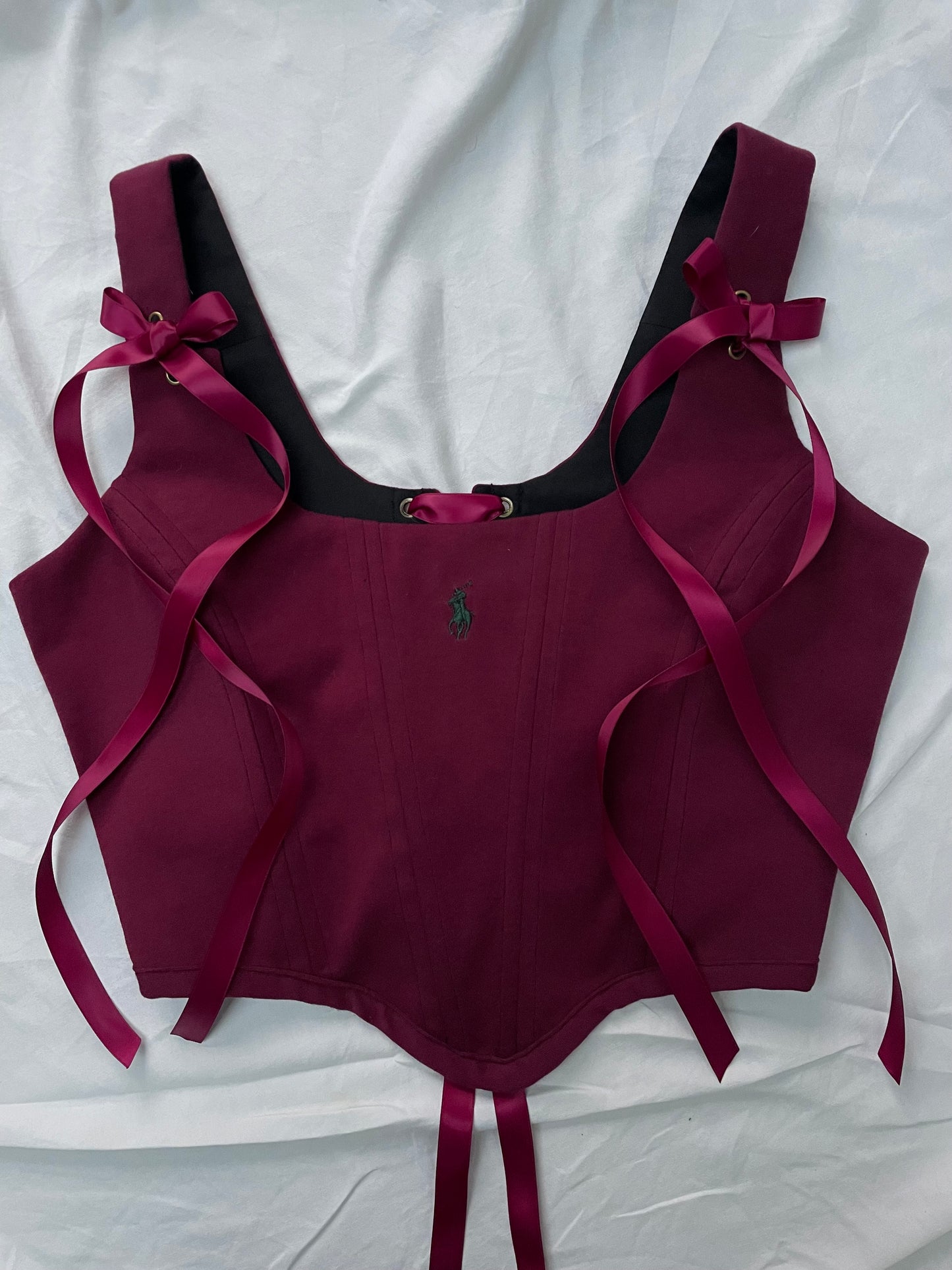Burgundy Ralph Lauren corset - Size L - uk 12