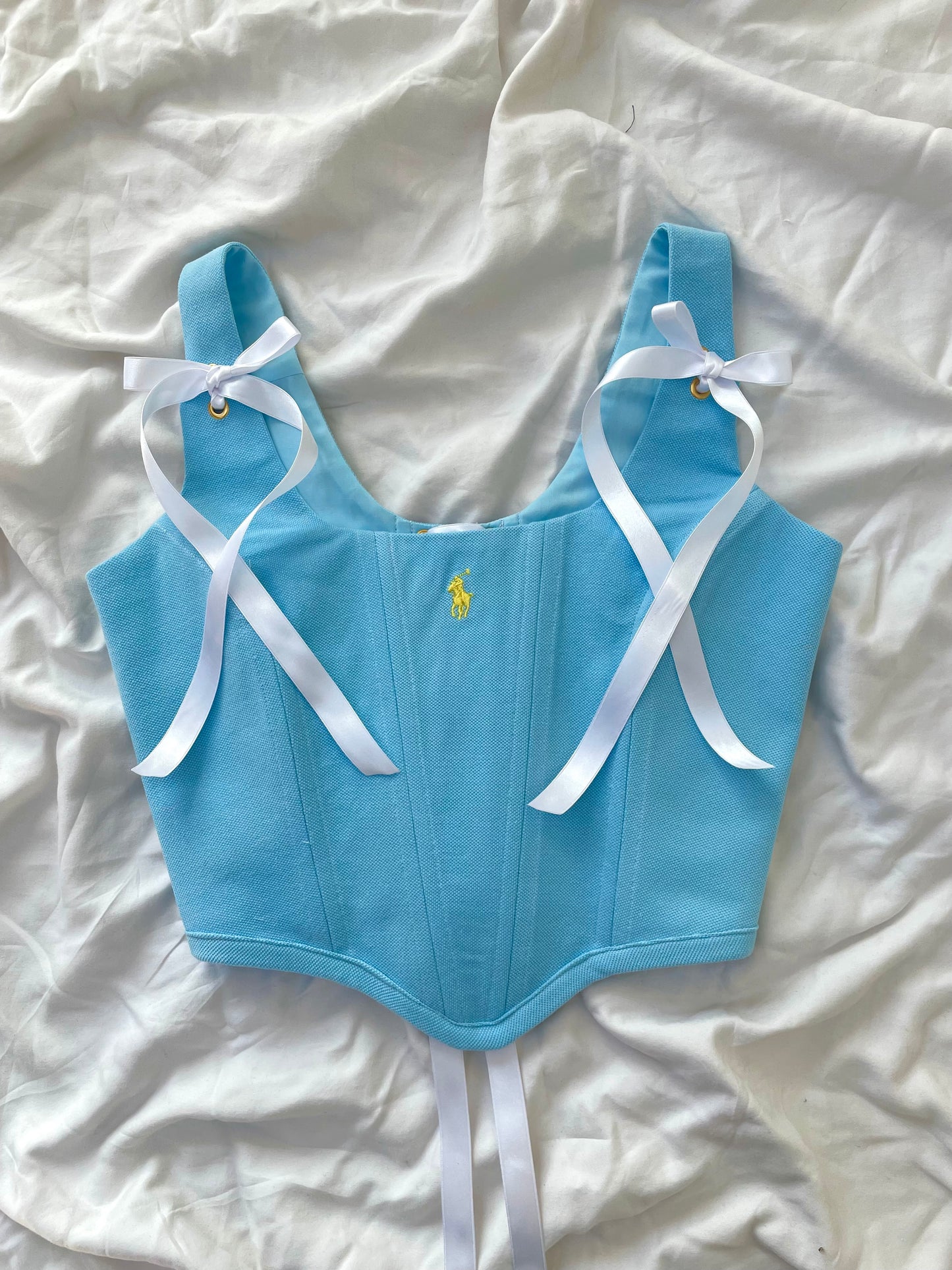 Turquoise blue Ralph Lauren corset - Size S - uk 8
